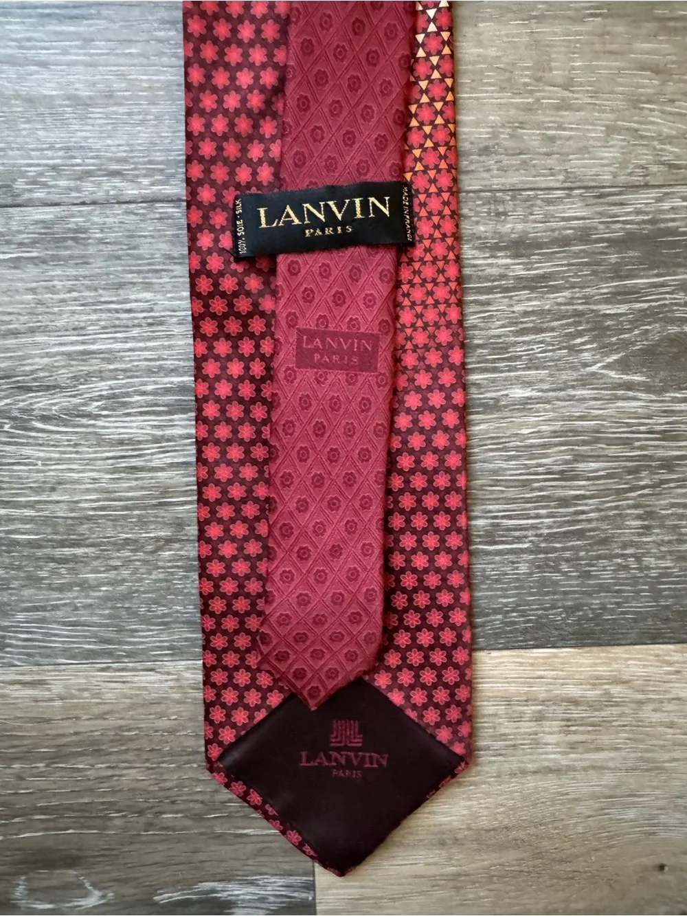 Lanvin Men's Geometric Patterned Silk Tie